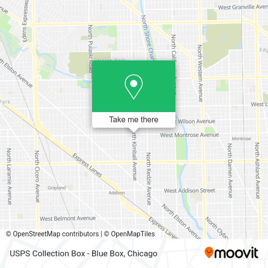 USPS Collection Box - Blue Box map