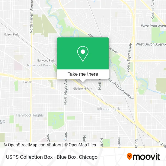 USPS Collection Box - Blue Box map