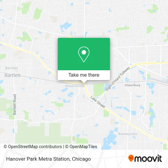 Hanover Park Metra Station map