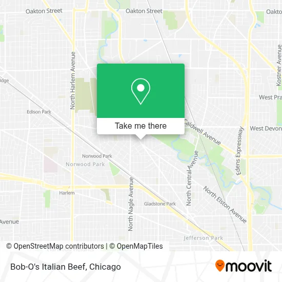 Bob-O's Italian Beef map