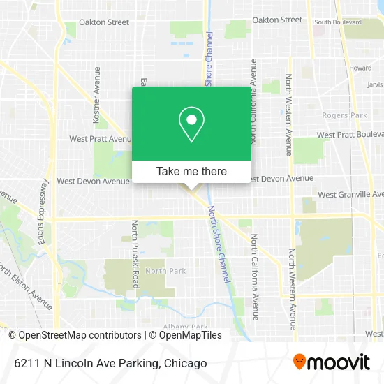 6211 N Lincoln Ave Parking map