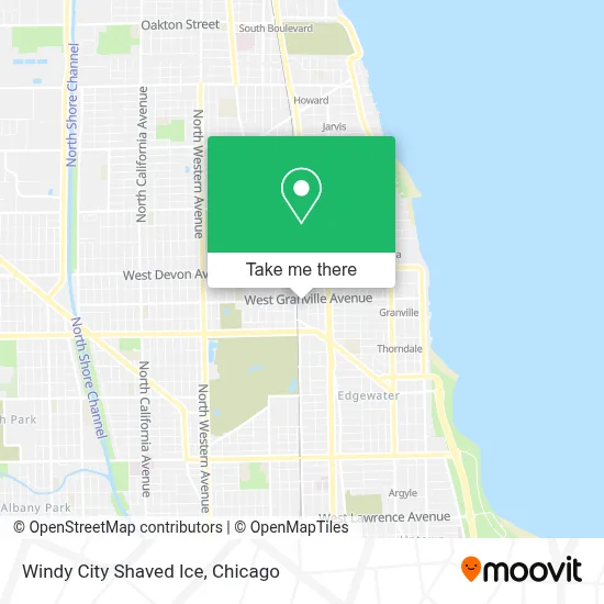 Windy City Shaved Ice map