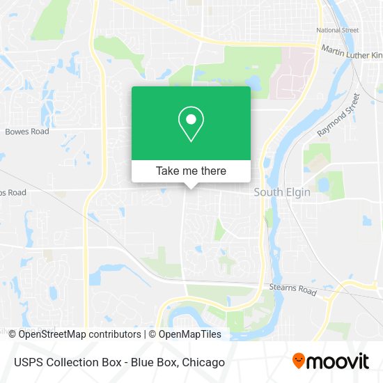 USPS Collection Box - Blue Box map