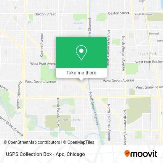 USPS Collection Box - Apc map