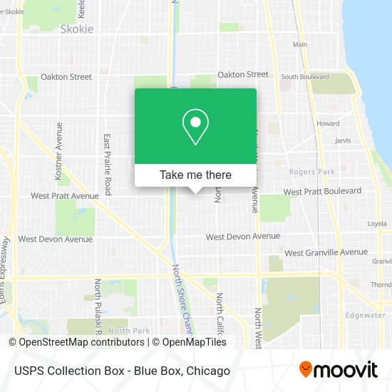 USPS Collection Box - Blue Box map