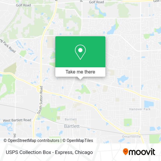 USPS Collection Box - Express map