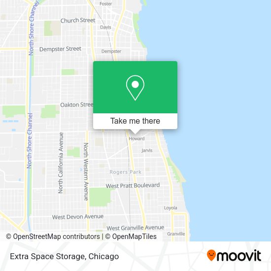 Extra Space Storage map