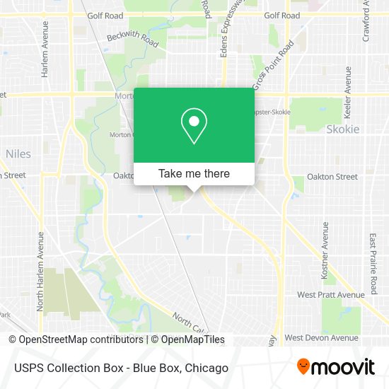 USPS Collection Box - Blue Box map