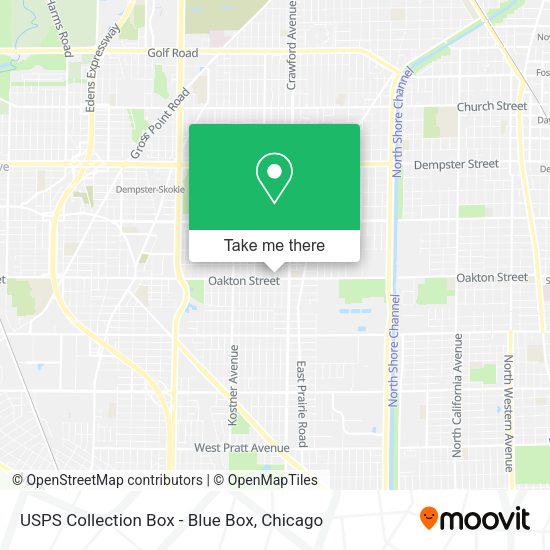 USPS Collection Box - Blue Box map