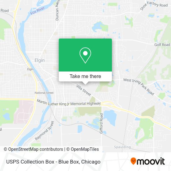 USPS Collection Box - Blue Box map