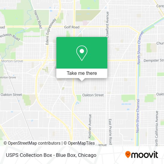 USPS Collection Box - Blue Box map