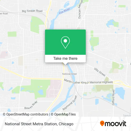 National Street Metra Station map