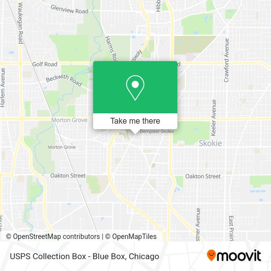 USPS Collection Box - Blue Box map