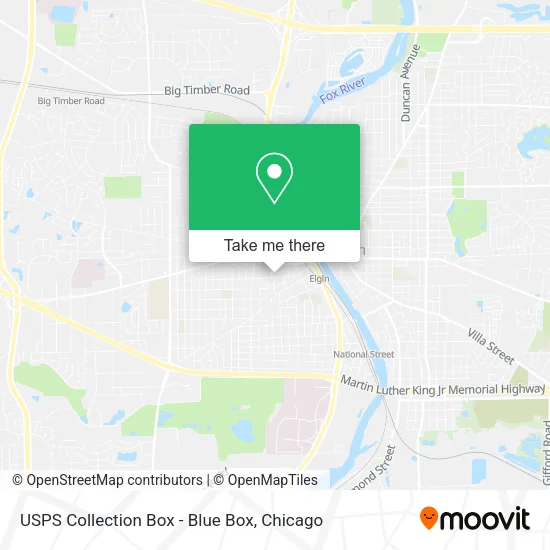 USPS Collection Box - Blue Box map