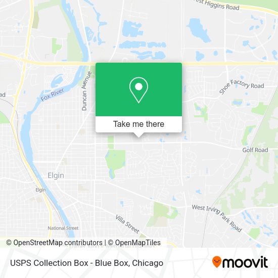 USPS Collection Box - Blue Box map