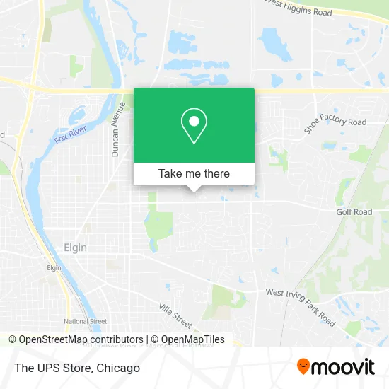 The UPS Store map