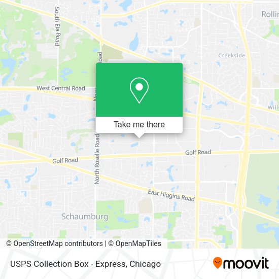 USPS Collection Box - Express map