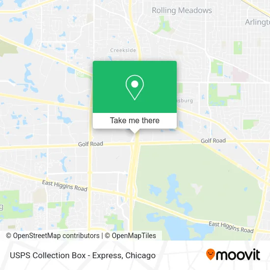 USPS Collection Box - Express map