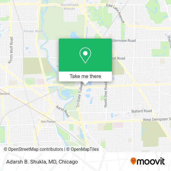 Adarsh B. Shukla, MD map