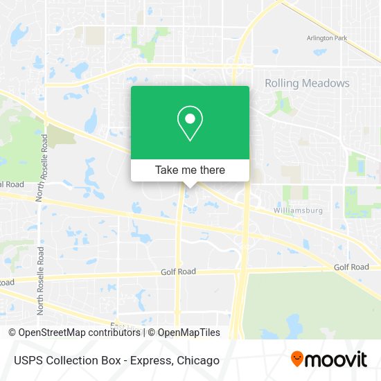 USPS Collection Box - Express map