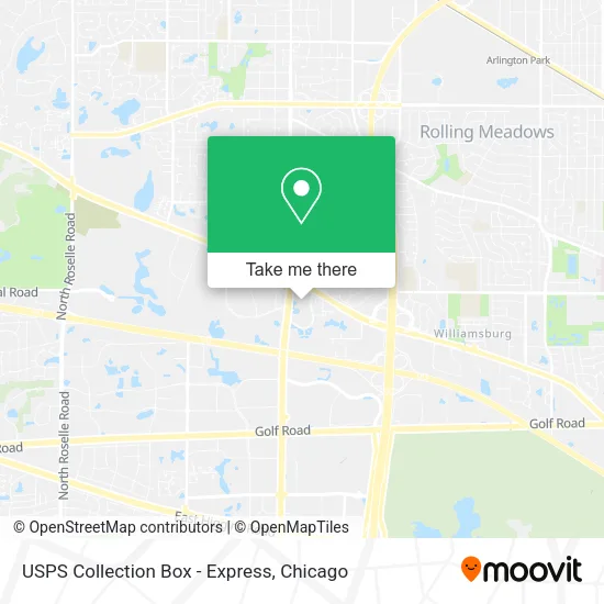 Mapa de USPS Collection Box - Express