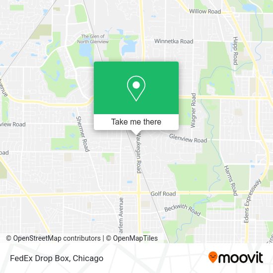 FedEx Drop Box map