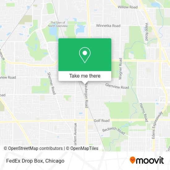 Mapa de FedEx Drop Box