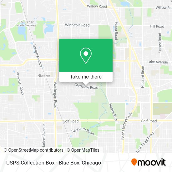 USPS Collection Box - Blue Box map