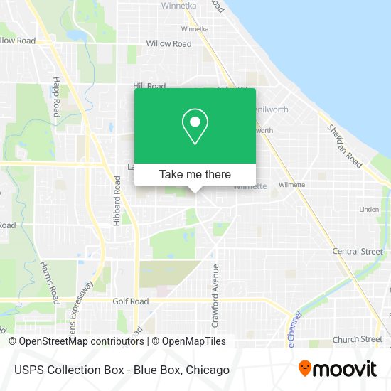 USPS Collection Box - Blue Box map