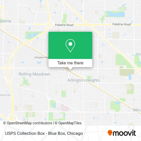 USPS Collection Box - Blue Box map