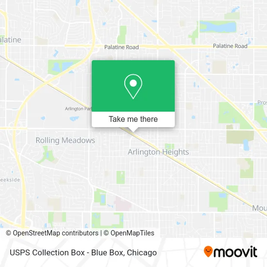 Mapa de USPS Collection Box - Blue Box