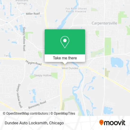 Dundee Auto Locksmith map
