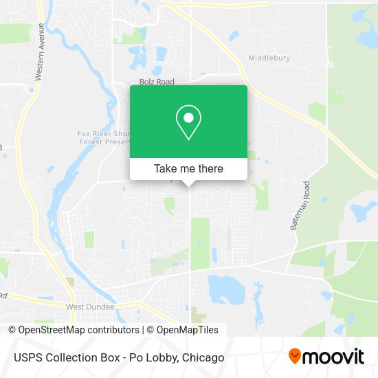 USPS Collection Box - Po Lobby map