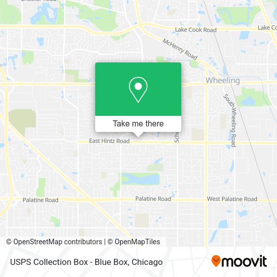 USPS Collection Box - Blue Box map