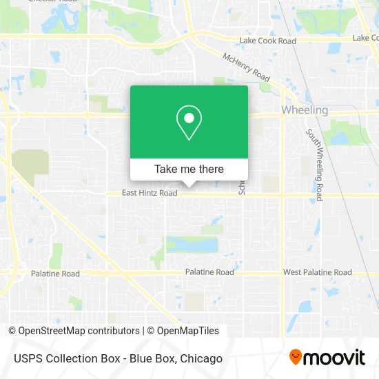 Mapa de USPS Collection Box - Blue Box
