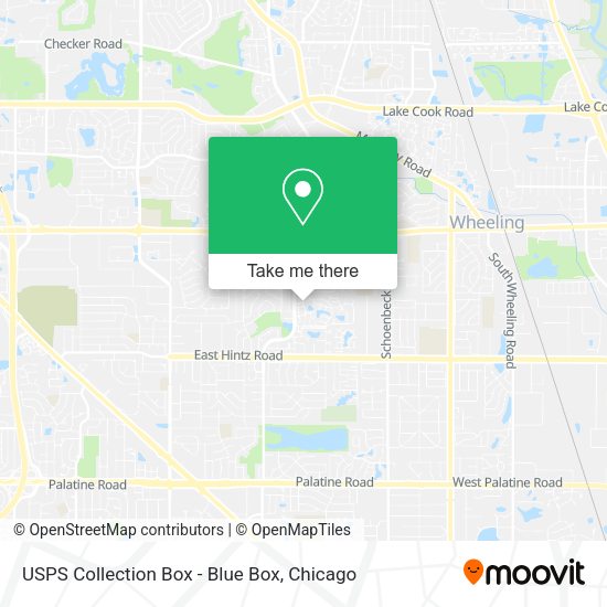 USPS Collection Box - Blue Box map