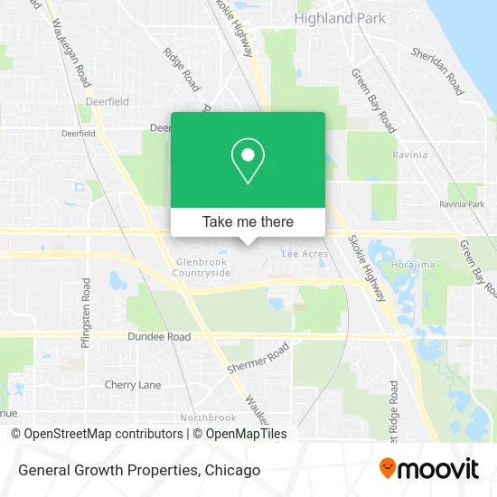 General Growth Properties map