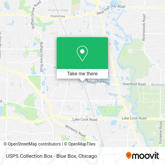 USPS Collection Box - Blue Box map