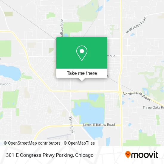 301 E Congress Pkwy Parking map