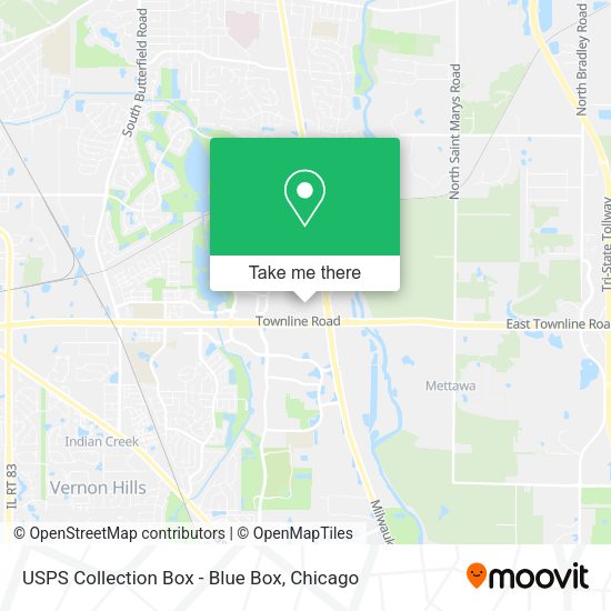 USPS Collection Box - Blue Box map