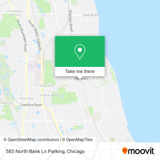 585 North Bank Ln Parking map