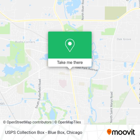 USPS Collection Box - Blue Box map