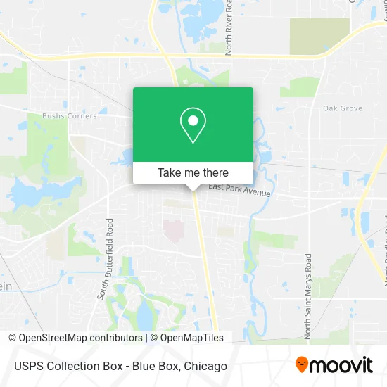 Mapa de USPS Collection Box - Blue Box