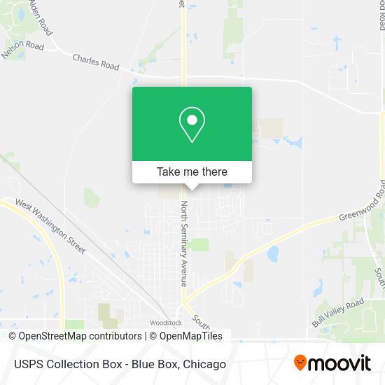 USPS Collection Box - Blue Box map