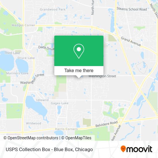 USPS Collection Box - Blue Box map