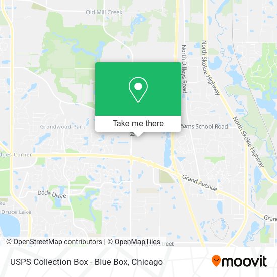 USPS Collection Box - Blue Box map