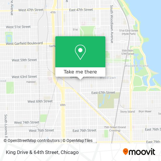 King Drive & 64th Street map