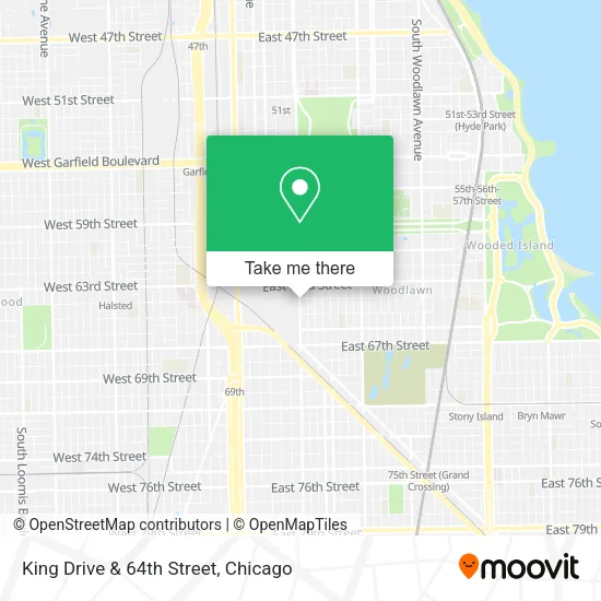King Drive & 64th Street map
