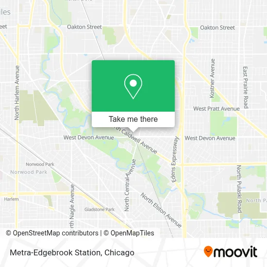 Metra-Edgebrook Station map