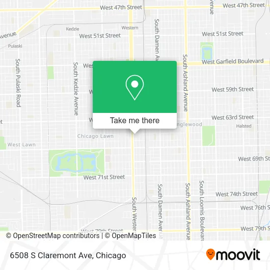 6508 S Claremont Ave map